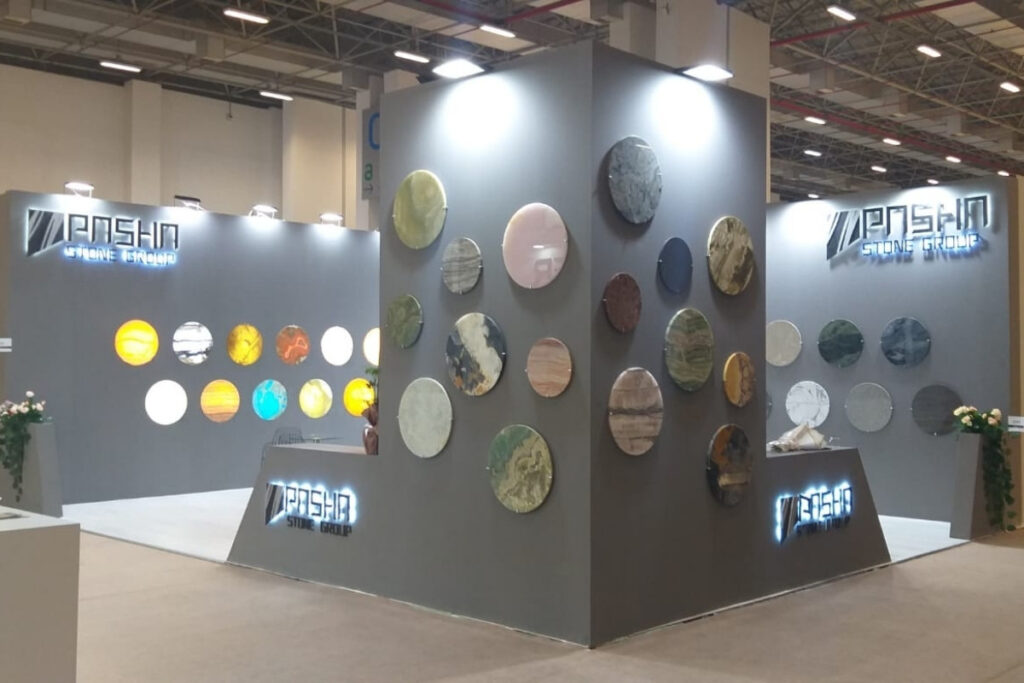 Custom exhibition stand design for Arab Health Dubai 2025 by Deniz Expo