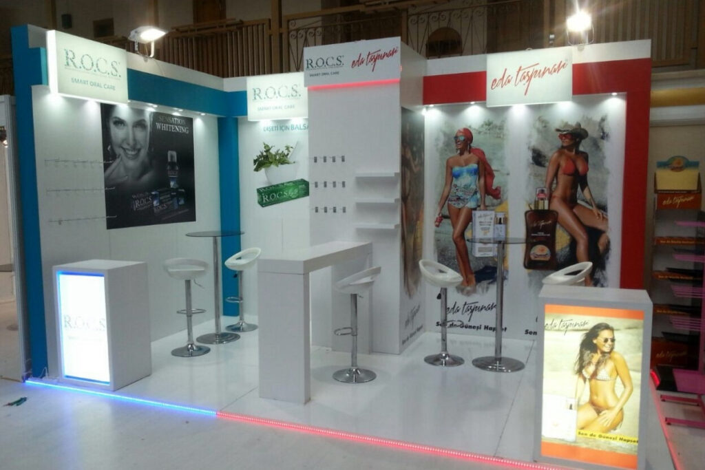 Custom exhibition stand design for Drinktec Munich 2025 by Deniz Expo