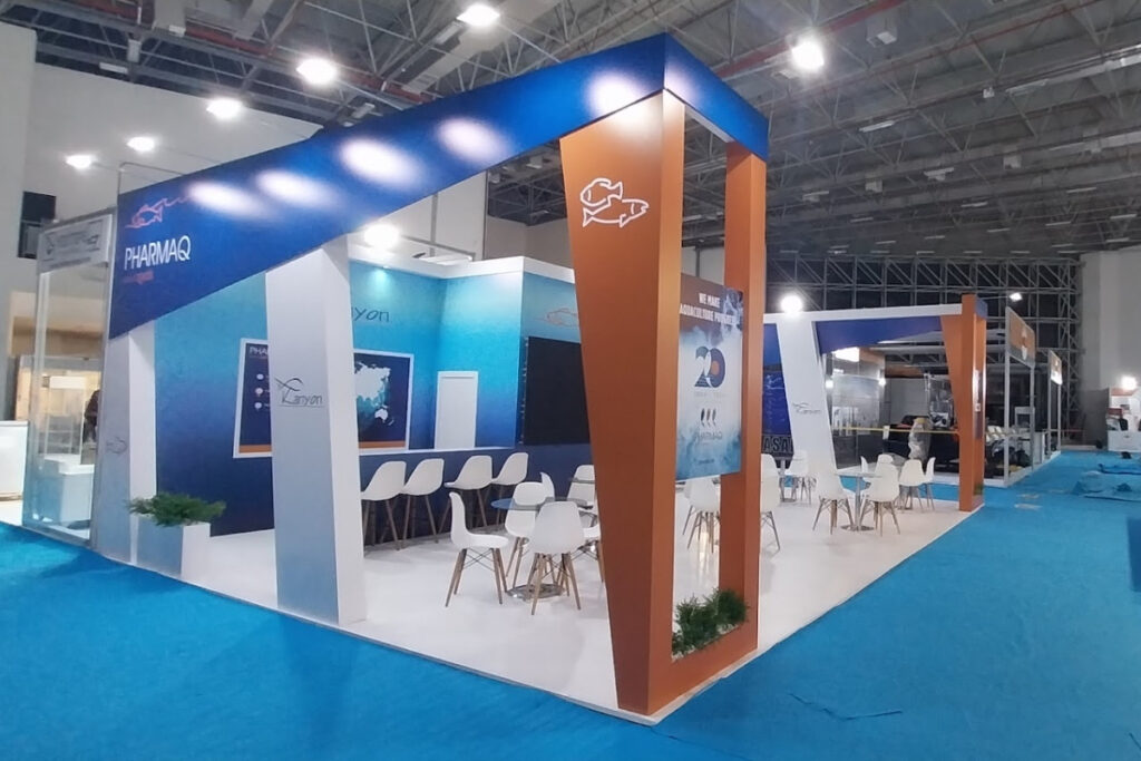 Custom exhibition stand design for Marmomac Verona 2025 by Deniz Expo